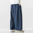 thumbnail image 4 of HBFAGFB Jeans for Men Male Retro Washed Wide Leg Pants with Pockets Versatile Daily Wear Navy Size M, 4 of 7