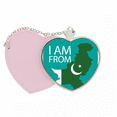 thumbnail image 1 of I Am From Pakistan National Flag Country Mirror Travel Purse Makeup Heart Pink, 1 of 4