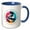 Blue/White, variant on 3drose, American Beaches - Kealia Beach, Kauai, Hawaii Family Memory Gift, 11oz Two-tone Yellow Mug