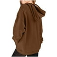thumbnail image 4 of Annhoo Girls Long Sleeve Oversized Sweatshirts Kids Basic Solid Color Hoodies Fall Baggy Casual Tops with Pocket, 4 of 5