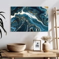 thumbnail image 3 of Elephant Stock Abstract Blue Marble Wall Art - Horizontal Canvas Wall Art - Living Room Wall Decor - Abstract Canvas - Gold And Blue Decor - 24" x 16", 3 of 8