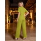 thumbnail image 3 of Conjunto Deportivo Casual para Mujer Unitalla Set de Blusa Manga Corta y Pants Recto Tela Stretch Rayada Súper Cómoda, 3 of 5
