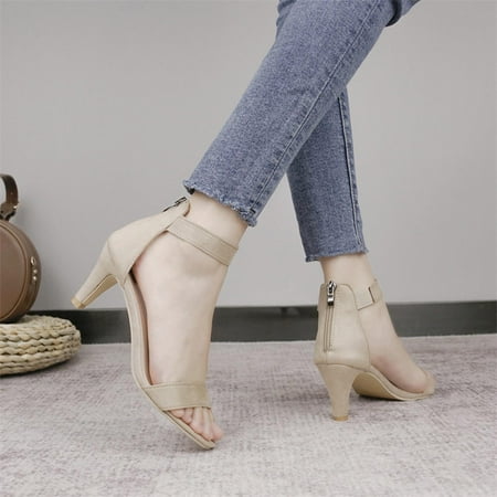 

Hvyesh Sandals for Women Casual Summer Summer Shoes Fashion Slippers Sandals High Heels Sandals Outwear Size 9