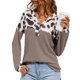 thumbnail image 5 of Leopard Waffle Knit V Neck Soft Loose Leopard Long Sleeve Pullover  for Date ANGGREK  Otros, 5 of 5