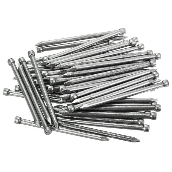 Uxcell Finishing Nails 80 Pack 50mm 2 Inch Hand-Drive Hardware Carbon Steel Nail Lost Head Nail