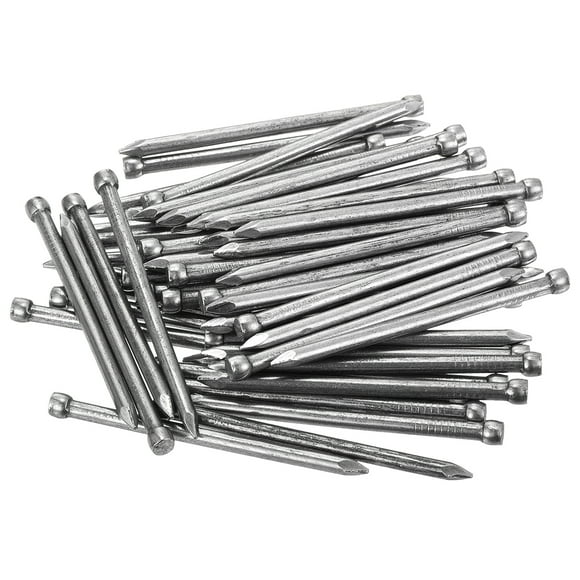 Uxcell Finishing Nails Hand-Drive Hardware Carbon Steel Nails Lost Head Nails 50mm