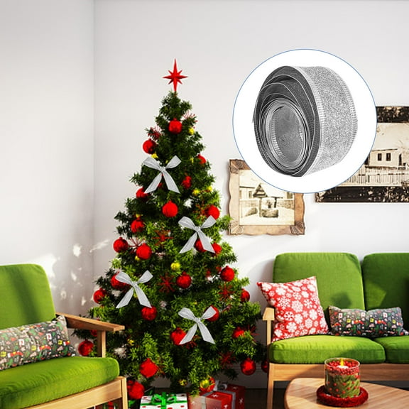 Stri 2 Rolls Christmas Decorative Ribbon Classic Chic Ribbon for Bow Tie Making DIY Ribbon