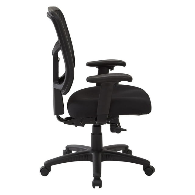 Work Smart Screen Back Managers Chair with Black Fabric Seat