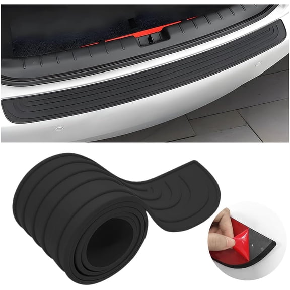 Car Rear Bumper Protector Guard - Anti-Scratch, Non-Slip, 41inch x3.5inch Car/SUV Universal Trunk Exterior Accessories（Black）