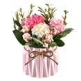 thumbnail image 1 of Flor de hortensia artificial en maceta, variedad falsa, flor de seda, bonsái para mesa, fiesta, oficina, boda, decoración del hogar, rosa, 1 of 5