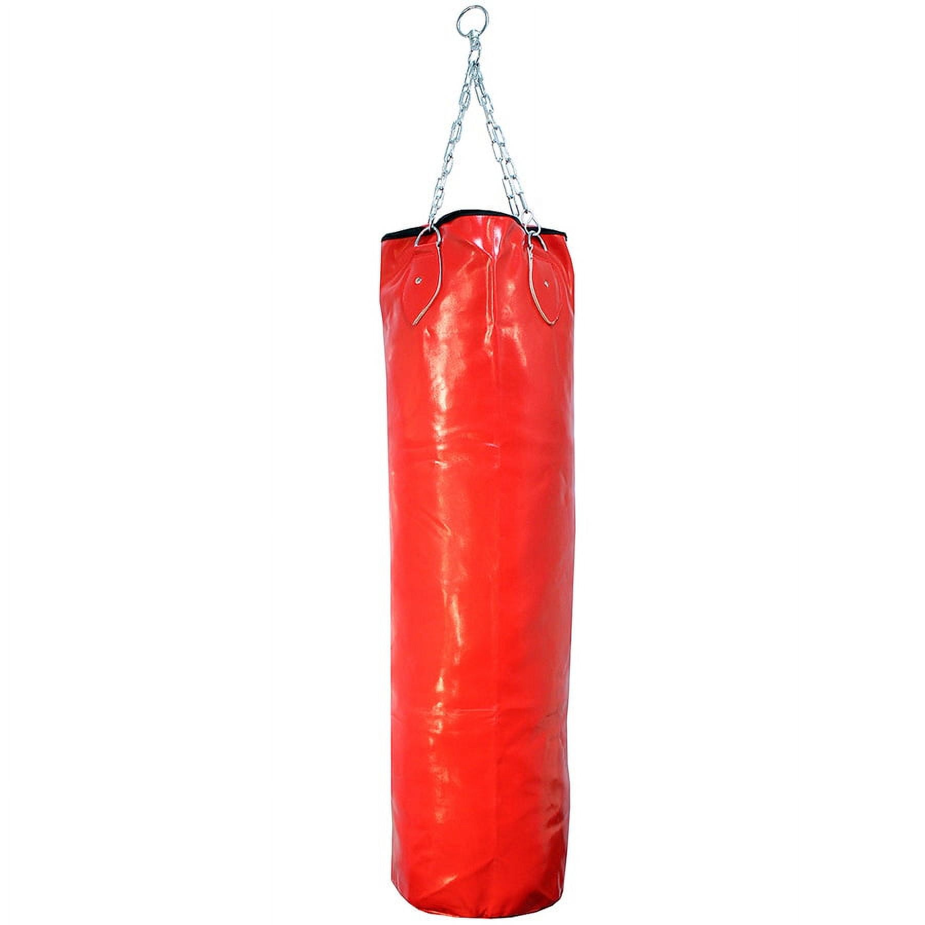 Last Punch Heavy Duty Red Vinyl Leather Punching Bag with Chains