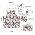 thumbnail image 7 of White Christmas Snowman Apron-Garden Aprons for Women with Pockets-Cotton Linen Waterproof Kitchen Cooking Gardening Aprons Adjustable for Kitchen,Cooking,BBQ and Salon 32"x27", 7 of 7