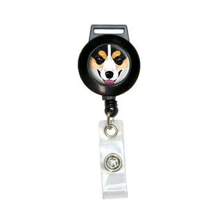 Coffee Retractable Badge Reel with Alligator Clip Funny ID Badge Holder for  Coffee Lovers Funny Pug Badge Decorative Badge Holder Clear Card Holder