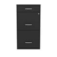 thumbnail image 3 of 18" Deep 3 Drawer Metal Organizer File Cabinet with Pencil Drawer, Black, 3 of 4