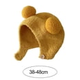 thumbnail image 6 of Tnobhg Cute Winter Warm Kids Girl Boys Baby Hat Fleece Hat with Ball Decor Patchwork Color Ear Protection Hat Soft Newborn Bonnet Hat, 6 of 8