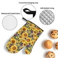 thumbnail image 3 of Sikiie Sunflowers Vintage Oven Mitts and Pot Holders, Silicone Oven Gloves, Heat Resistant Oven Mitts 4Pcs Set, 3 of 6