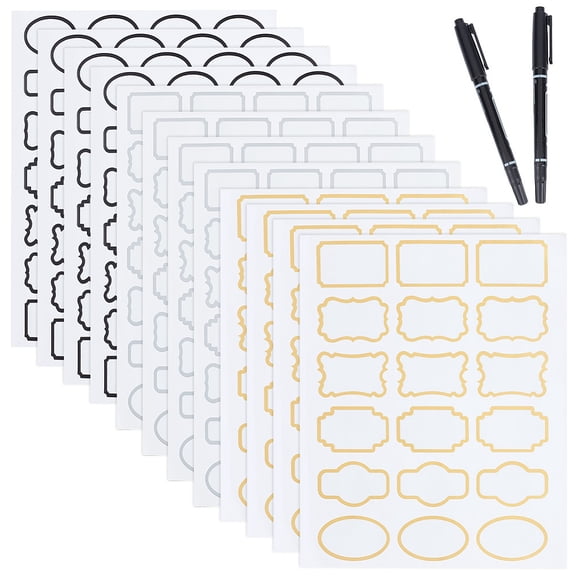 148 Pcs 3 Colors Jars Transparent Labels Plastic Bottles Waterproof Labels Kitchen Food Container Clear Label Stickers Removable Jars Labels with 1 Pc