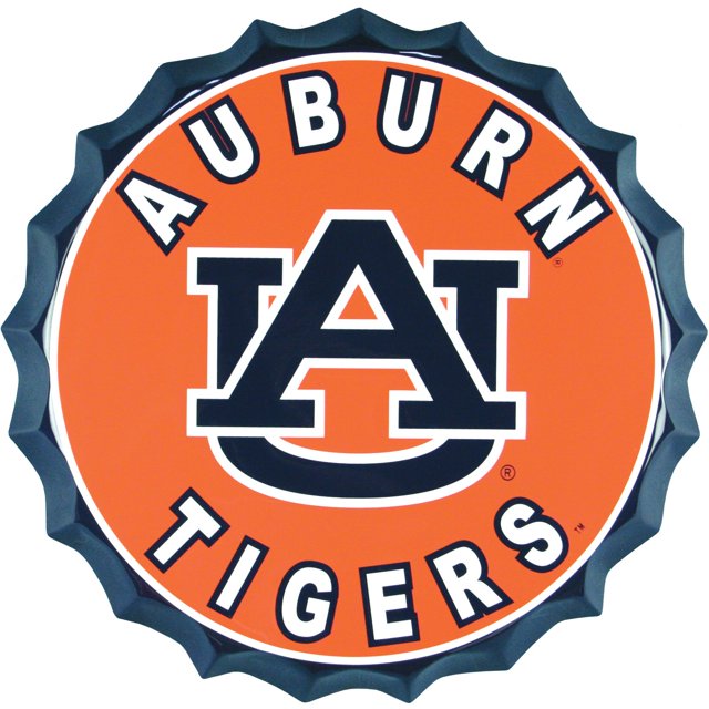 Letrero decorativo con forma de tapa de botella Hanna's Handiworks Auburn University