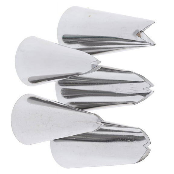 5Pcs Leaves Nozzles Stainless Steel Icing Piping Nozzles Tips Pastry Cake Decor