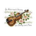 thumbnail image 3 of Rongfmy Pre-printed Violin Note Flower Cross Stitch Needlecrafts 32 x 24cm 11CT, 3 of 8