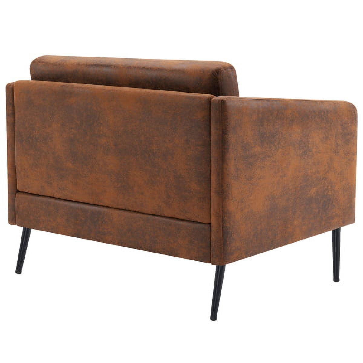 97*71*74cm 1.5 Seats Hot Stamping Cloth Surrounding Chair With Pillow Indoor Circle Chair Dark Brown