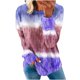 thumbnail image 2 of ICHUANYI Clearance Women's Round Neck Fashion Casual Long Sleeve Print Sweatshirt Tops Blouse(Purple, M) ICHUANYI WER2023080900788, 2 of 5