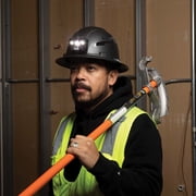 Klein Tools 60347 Premium KARBN Pattern Class C, Vented, Full Brim Hard Hat with Rechargeable Lamp