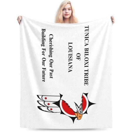 Flag of The Tunica Biloxi Tribe of Louisiana Throw Blanket for Men Women Couch Bed Sofa Throw Blanket 80"x60" Blankets