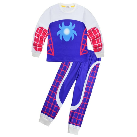 Kids Super Hero Pajama Sets Halloween Spider Costume PJs Sleepwear, Size for 4-5