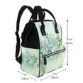 thumbnail image 2 of Yiaed Succulent Print Multi-Function Travel Backpack Nappy Bags, Nursing Bag, Fashion Mummy, Roomy Waterproof for Baby Care, Stylish and Durable, 2 of 5