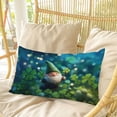 thumbnail image 4 of St. Patrick's Day Pillow Covers, Linen Long Throw Pillow Case, Spring Green Gnomes Lucky Irish Clovers Holiday Pillow Protector Decorative Cushion Cover for Living Room/Bedroom 12" x 20", 4 of 8