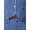 thumbnail image 6 of DARING DIVA Women's Denim Set 2 Pieces Outfits Matching Wide Leg Jeans 2XL Blue, 6 of 7