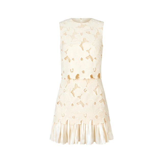 Vestido bellabarnetten Tanisha con cuello redondo y flores sin mangas