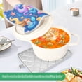 thumbnail image 4 of 2Pack Heat-Resistant Quilted Cotton Potholders - Stylish Kitchen Grips for Hot Pots & Pans Ovens Elegant Two Mermaids, 4 of 7