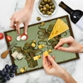 thumbnail image 4 of Octopus Cutting Board, Cartoon Art Tribal Monster Kraken Ornament Illustrations Sea Creature Print, Decorative Tempered Glass Cutting and Serving Board, in 3 Sizes, by Ambesonne, 4 of 5