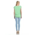 thumbnail image 5 of KOGMO Womens Short Sleeve Solid Basic Tunic Top Tee with Side Shirring, 5 of 6