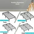 thumbnail image 7 of Queen Bed Frame 14 inch Heavy Duty Metal Platform Bedroom Frame with Storage Space, Steel Slat Support, Black, 7 of 7