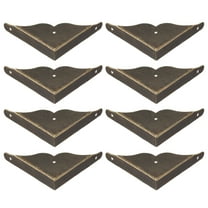 Unique Bargains Metal Desk Corner Protectors Table Edge Cover Guard 39x39x8mm Bronze Tone 8Pcs