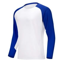 Mens Shirts Under $10 Mens Long Sleeve Baseball T-Shirt Raglan Color Block Lightweight Casual Pullover Plus Size Workout Fashion Shirt