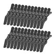 thumbnail image 1 of 24 piezas de pinzas para el pelo de peluquero profesionales, pinzas para el pelo de cocodrilo, horquillas, mango antideslizante (negro), 1 of 5