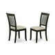 thumbnail image 2 of Set de comedor East West Furniture con mesa redonda de 36 pulgadas y 4 sillas de lino, 2 of 6