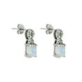 thumbnail image 2 of 1.09 ct Rainbow Moonstone Sterling Silver Stud Earrings, 2 of 4