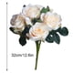 thumbnail image 2 of Ramo de rosas artificiales de 13 cabezas, simulación, decoración floral, oficina en casa, borde enrollado, flor falsa, champán seitruly HA8260-02B, 2 of 6