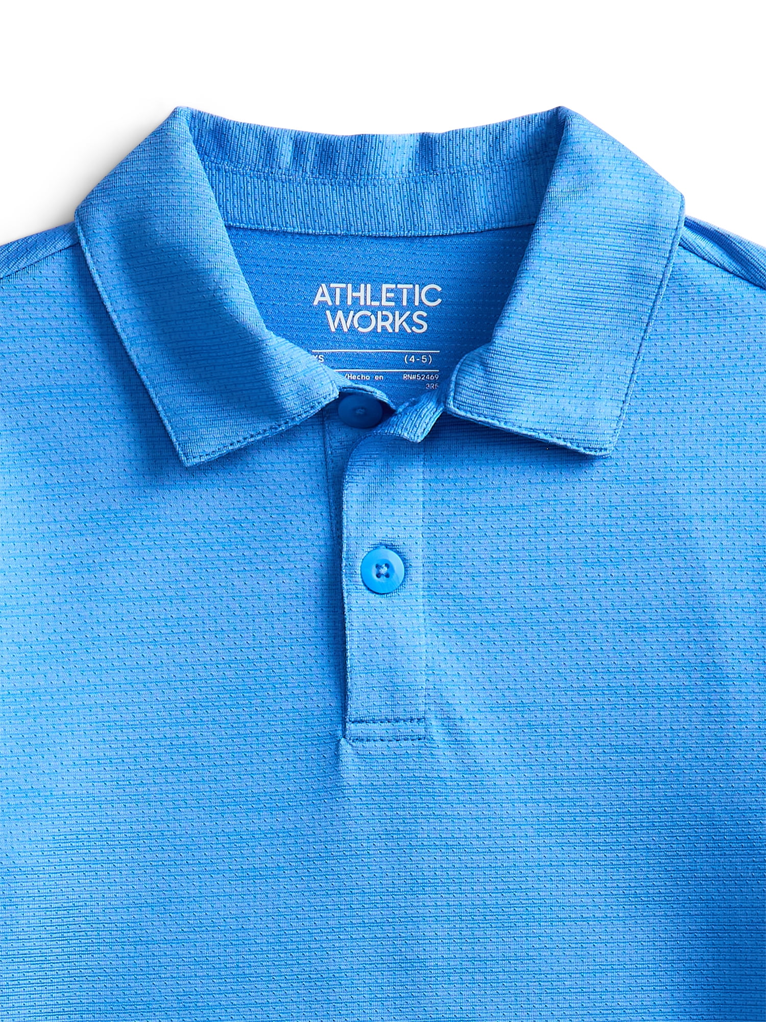 Athletic Works Boys Short Sleeve Active Polo, Sizes 4-18