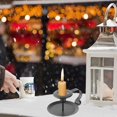 thumbnail image 5 of HSHDLDF Candle Holder, 2 Pcs Black Metal Table Candlestick for Home Decor,Wedding,Dinning,Party (A), 5 of 5
