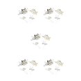 thumbnail image 1 of Sonducket 4 Uds. De peinetas de flores para boda, conjunto de tocados elegantes para niñas, tocado de novia, adorno de vestir para mujer, blanco Type2 NO2, 1 of 6