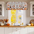 thumbnail image 2 of Kitchen Valances for Window, Gnome Thanksgiving Farm Pumpkin Light Filtering Rod Pocket Valance Curtain, Ombre Maple Leaves &nbsp;Short Curtains Window Topper for Bedroom Bathroom Living Room 54x18in, 2 of 8