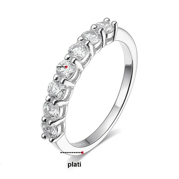 Classic 0.7Ct Colorful Vvs1 Moissanite Seven Star Diamond Ring for Women Wedding 925 Sterling Silver