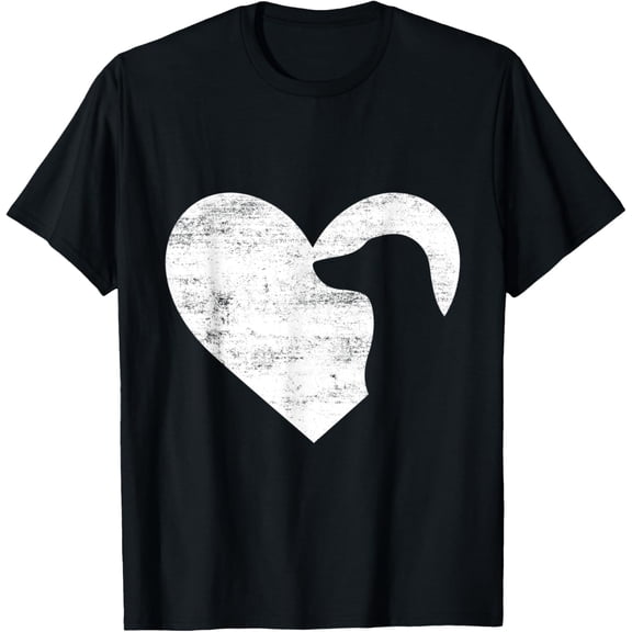 Retro Dachshund Dog Heart Valentine's Day Dog Lover T-Shirt