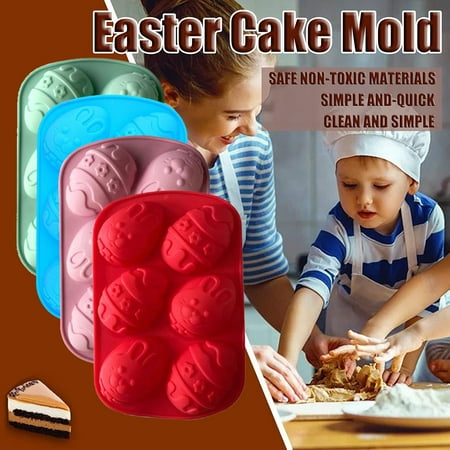 

TANGNADE Easter Decorations 6 Hole Silicone Chocolate Cake Mold DIY Baking Tool